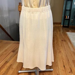 St. John Collection Ivory Sweater Knit Trumpet Shaped Skirt